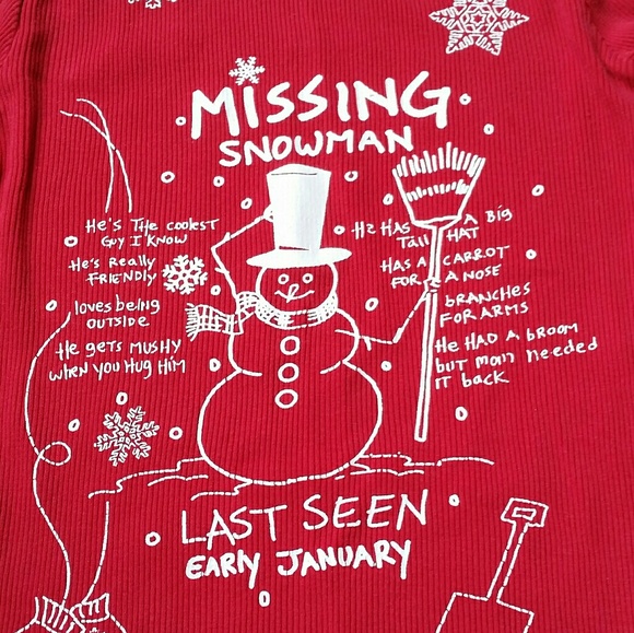 Limited Too Girls Red & White Snowman Shirt - Picture 2 of 7